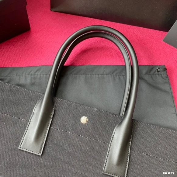 Repladies REP YSL LEATHER RIVE TOTE PRINTED LINEN AND GAUCHE BAG IN 0717